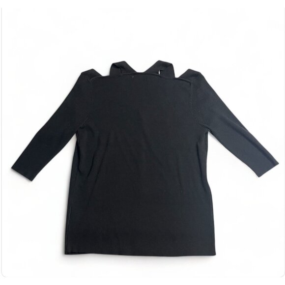 Grace Karin Women's Black Ribbed Cardigan Sweater With Button Front 2XL - Picture 11 of 11